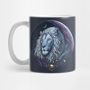 White Lion at Night Time Mug